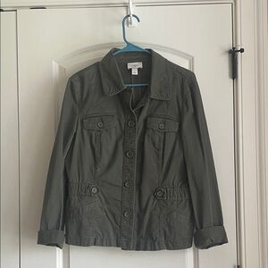 LOFT Dark Green Utility Jacket
